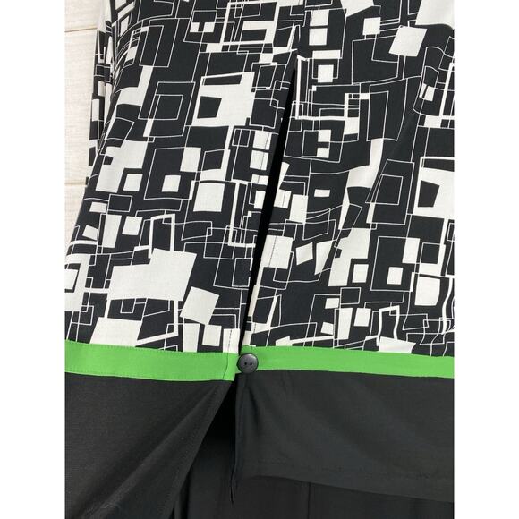 Karen Stevens Dress Women 14P Tank Dress & Jacket Geometric Slit Stretch NWT - Picture 5 of 11